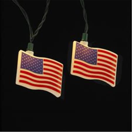 Kurt S. Adler UL 10-Light USA Flag Light Set UL0140